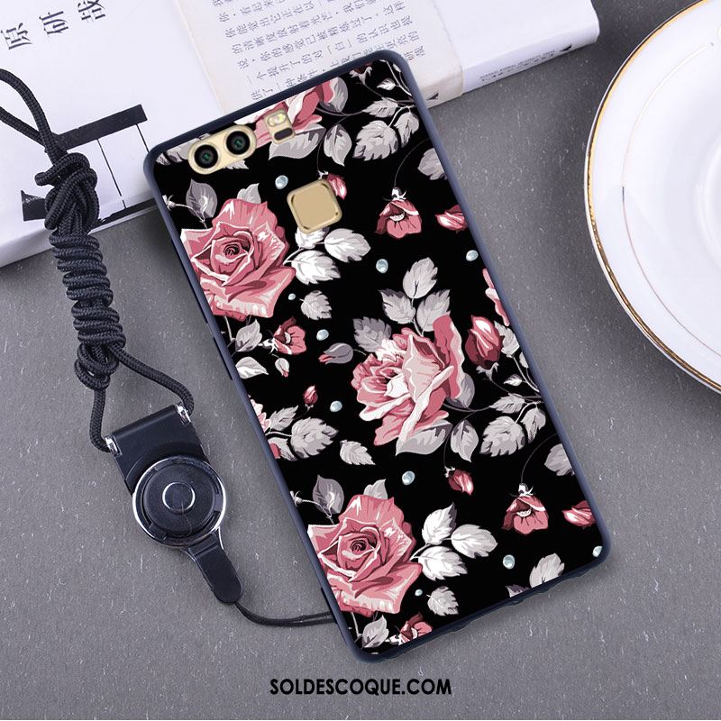 Coque Huawei P9 Téléphone Portable Fluide Doux Protection Incassable Gaufrage Pas Cher