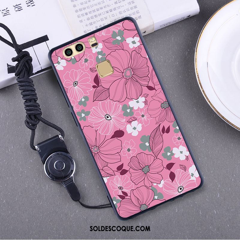 Coque Huawei P9 Téléphone Portable Fluide Doux Protection Incassable Gaufrage Pas Cher