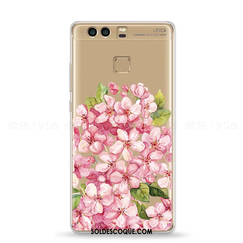 Coque Huawei P9 Téléphone Portable Frais Rose Sakura Transparent En Vente