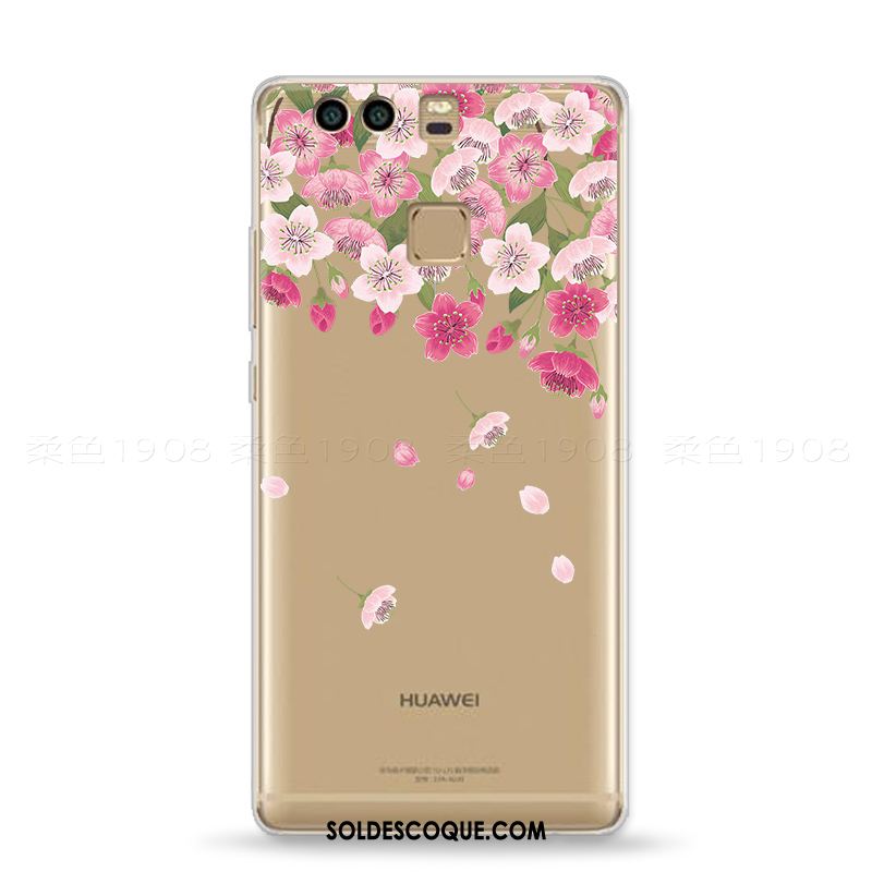 Coque Huawei P9 Téléphone Portable Frais Rose Sakura Transparent En Vente