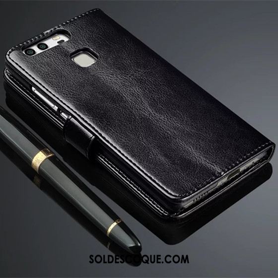 Coque Huawei P9 Téléphone Portable Étui En Cuir Incassable Cuir Véritable Protection En Ligne