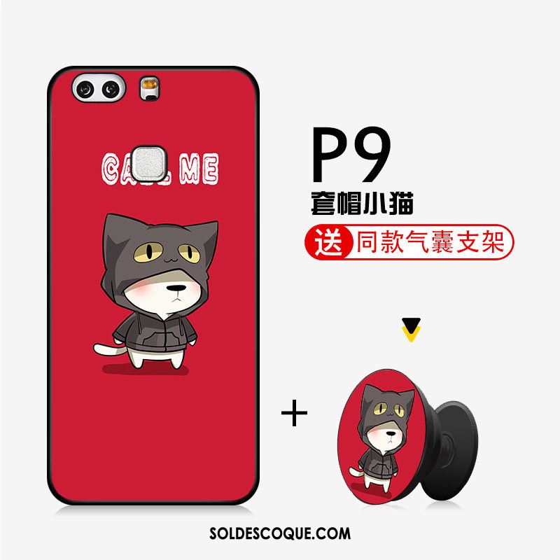 Coque Huawei P9 Étui Fluide Doux Dessin Animé Téléphone Portable Net Rouge Housse Pas Cher