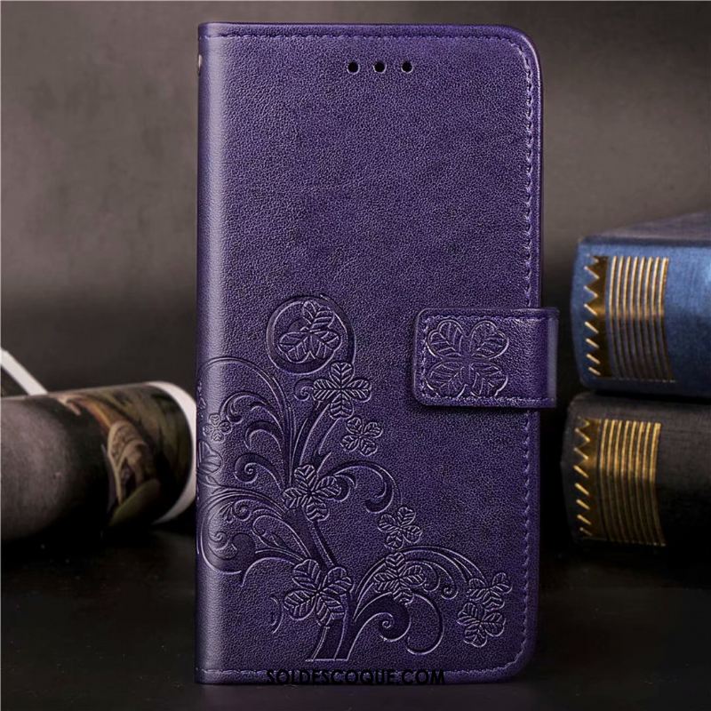 Coque Huawei Y5 2019 Bleu Clamshell Téléphone Portable Fluide Doux Étui Soldes