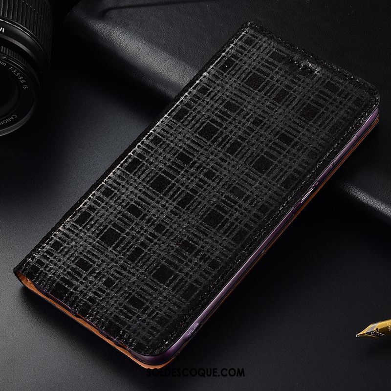 Coque Huawei Y5 2019 Cuir Véritable Rouge Étui Velours Incassable Housse Soldes