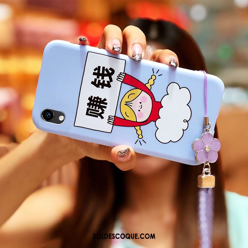 Coque Huawei Y5 2019 Incassable Protection Bleu Ornements Suspendus Téléphone Portable Pas Cher