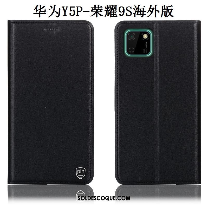 Coque Huawei Y5p Modèle Fleurie Téléphone Portable Incassable Cuir Véritable Étui Pas Cher