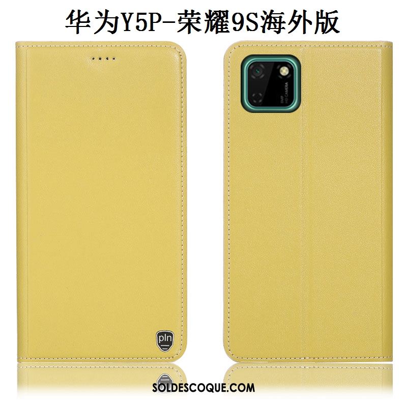 Coque Huawei Y5p Modèle Fleurie Téléphone Portable Incassable Cuir Véritable Étui Pas Cher