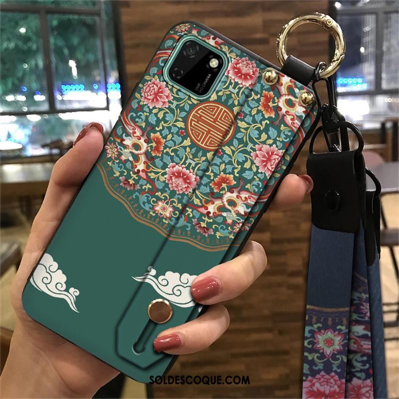 Coque Huawei Y5p Vintage Jaune Tendance Support Étui En Vente