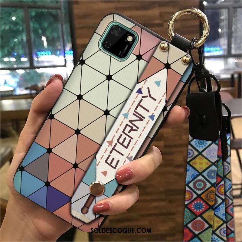 Coque Huawei Y5p Vintage Jaune Tendance Support Étui En Vente