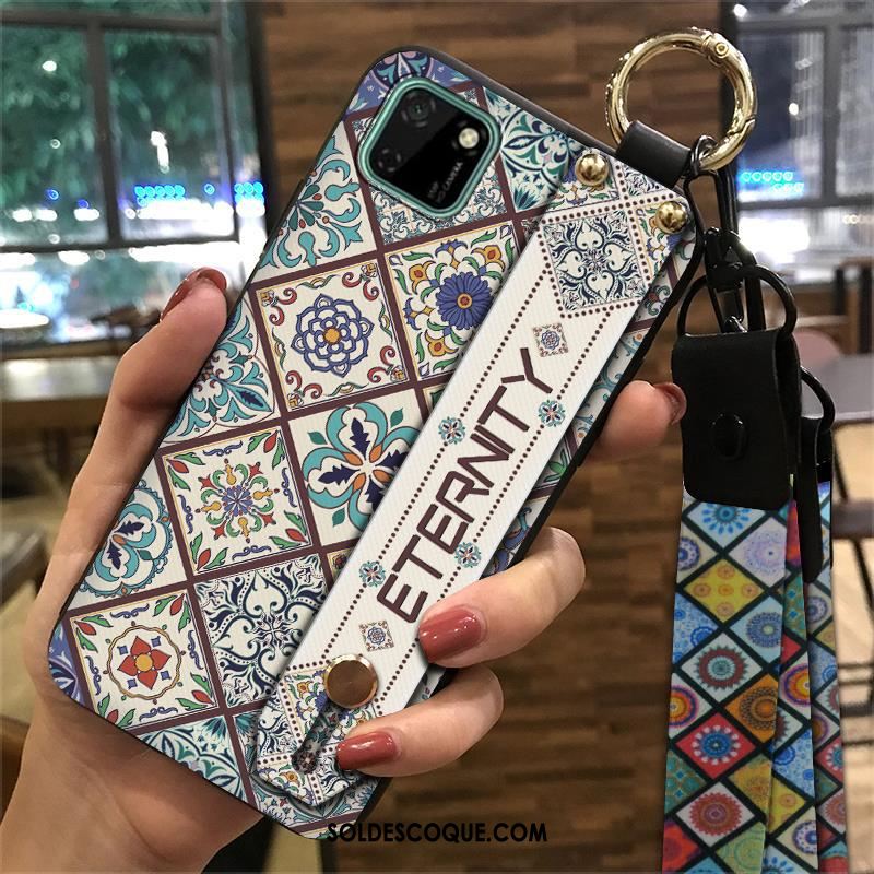 Coque Huawei Y5p Vintage Jaune Tendance Support Étui En Vente