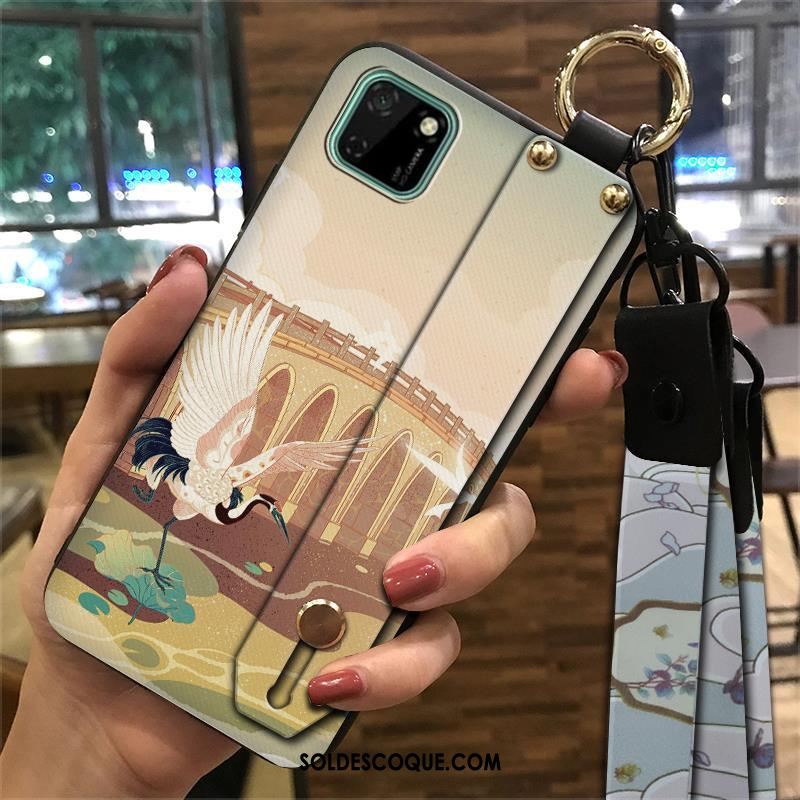 Coque Huawei Y5p Vintage Jaune Tendance Support Étui En Vente