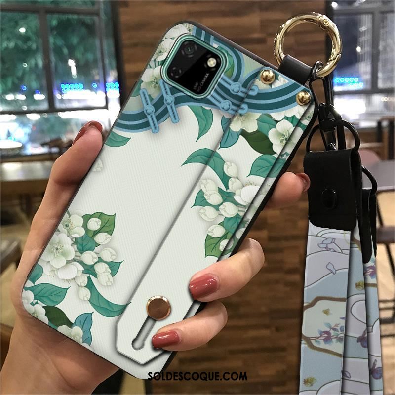 Coque Huawei Y5p Vintage Jaune Tendance Support Étui En Vente