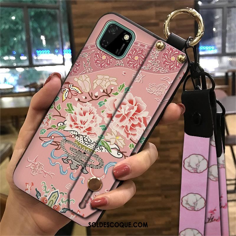 Coque Huawei Y5p Vintage Jaune Tendance Support Étui En Vente