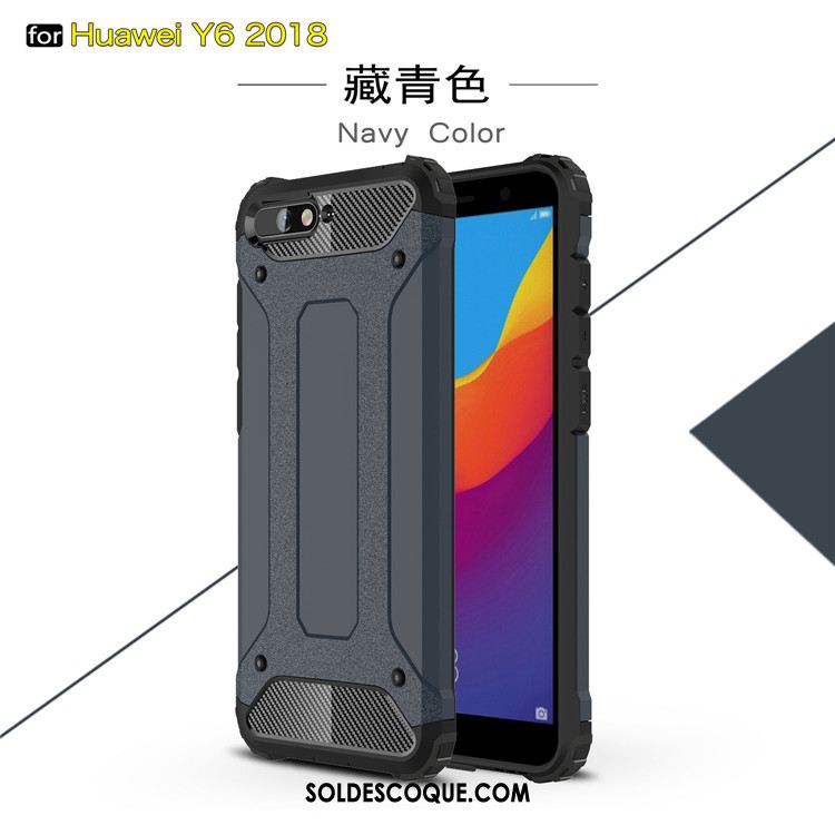 Coque Huawei Y6 2018 Ballon Étui Épaissir Bleu Accessoires Pas Cher