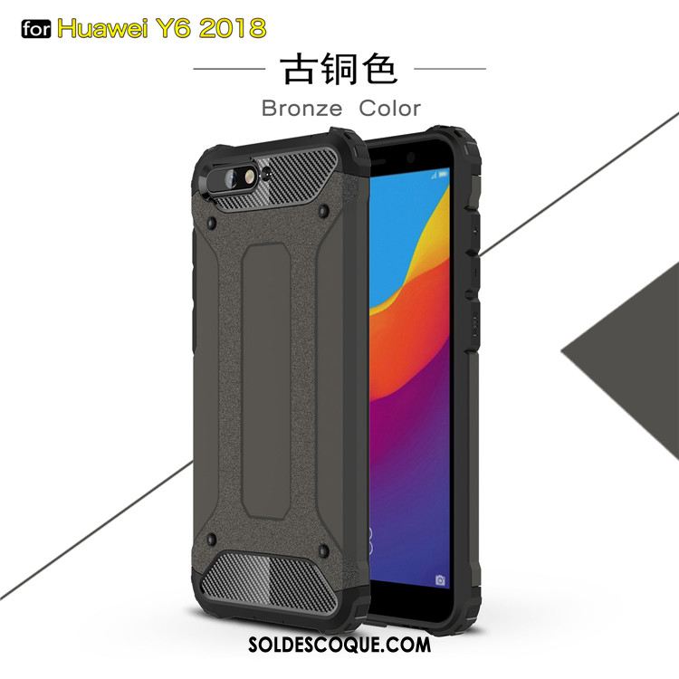 Coque Huawei Y6 2018 Ballon Étui Épaissir Bleu Accessoires Pas Cher