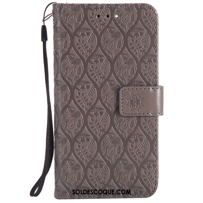 Coque Huawei Y6 2018 Fluide Doux Téléphone Portable Gaufrage Clamshell Incassable Pas Cher