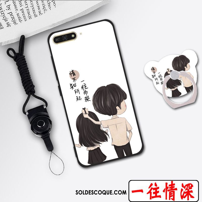 Coque Huawei Y6 2018 Haute Étui Blanc Téléphone Portable Protection En Ligne