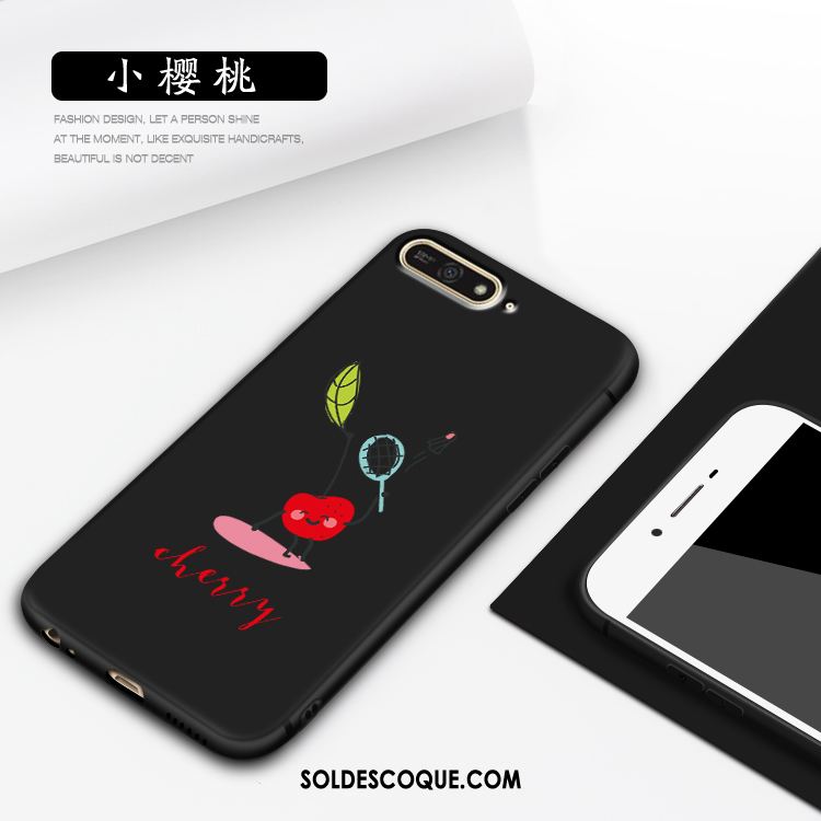 Coque Huawei Y6 2018 Noir Protection Étui Téléphone Portable Pas Cher