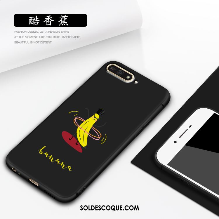 Coque Huawei Y6 2018 Noir Protection Étui Téléphone Portable Pas Cher