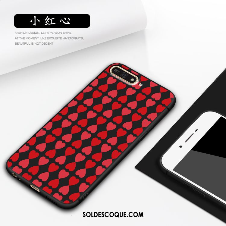 Coque Huawei Y6 2018 Noir Protection Étui Téléphone Portable Pas Cher