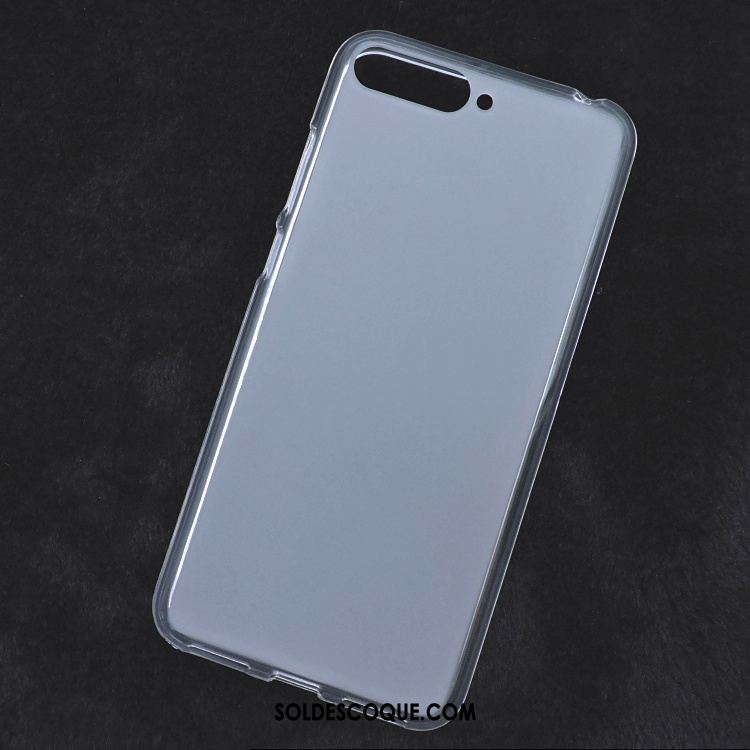 Coque Huawei Y6 2018 Noir Transparent Protection Fluide Doux Téléphone Portable En Vente