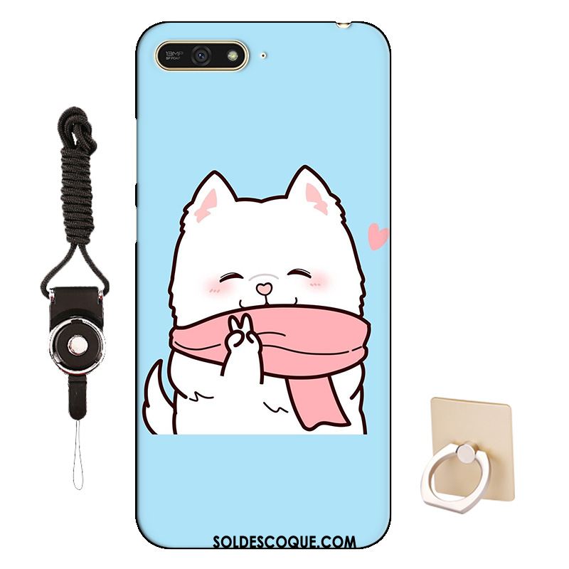 Coque Huawei Y6 2018 Protection Téléphone Portable Personnalisé Rose Étui Housse Soldes