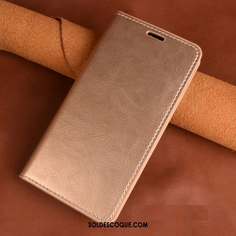 Coque Huawei Y6 2018 Protection Étui Étui En Cuir Orange Incassable En Ligne