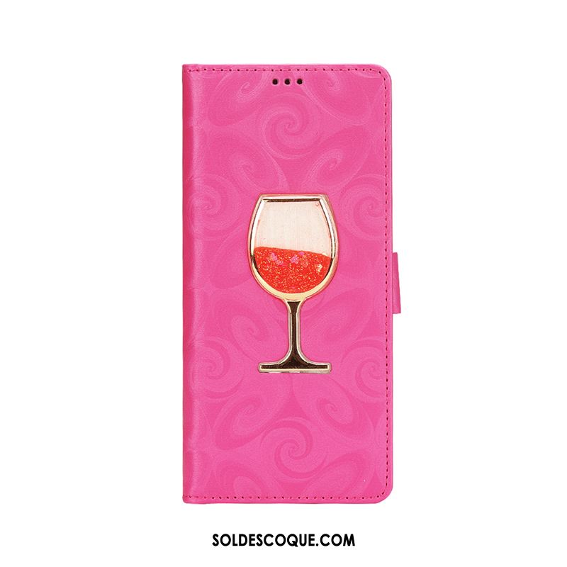 Coque Huawei Y6 2018 Quicksand Étui Étoile Gaufrage Rose Soldes