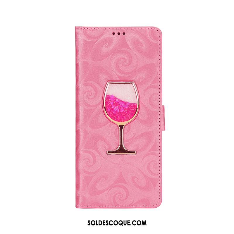 Coque Huawei Y6 2018 Quicksand Étui Étoile Gaufrage Rose Soldes