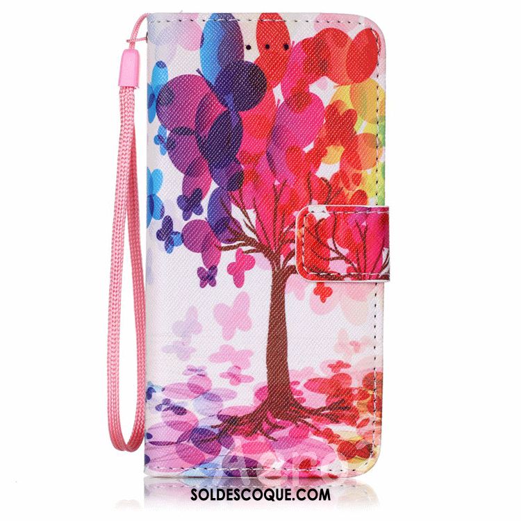 Coque Huawei Y6 2018 Rose Téléphone Portable Clamshell Étui En Cuir Fluide Doux Soldes