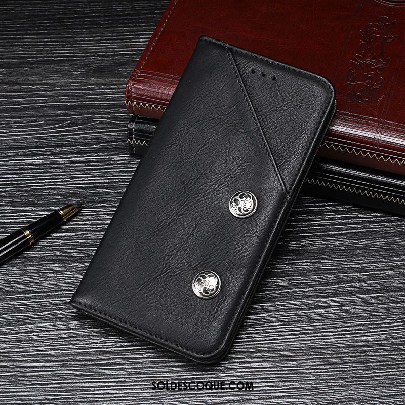 Coque Huawei Y6 2018 Rouge Protection Étui Vintage Étui En Cuir Soldes