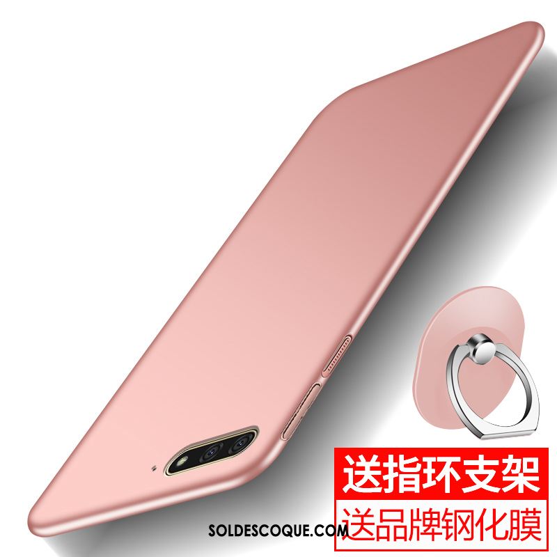 Coque Huawei Y6 2018 Support Tempérer Anneau Une Agrafe Bordure Pas Cher