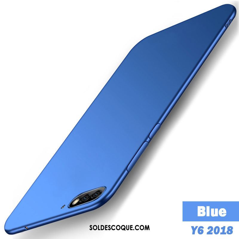 Coque Huawei Y6 2018 Téléphone Portable Fluide Doux Rouge Protection Étui Housse Soldes