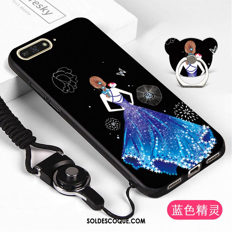 Coque Huawei Y6 2018 Téléphone Portable Fluide Doux Tout Compris Noir Membrane En Vente