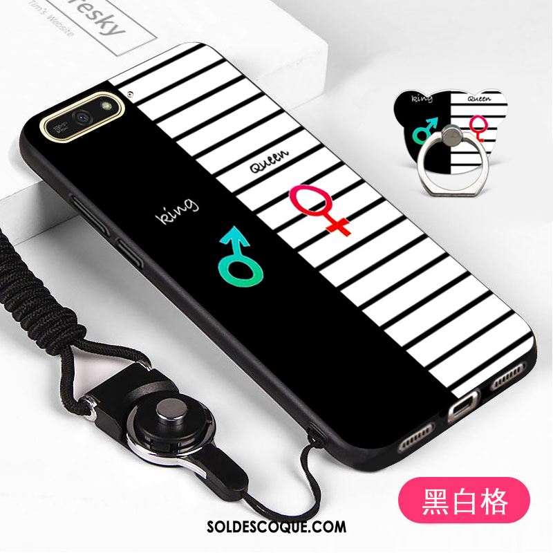 Coque Huawei Y6 2018 Téléphone Portable Fluide Doux Tout Compris Noir Membrane En Vente