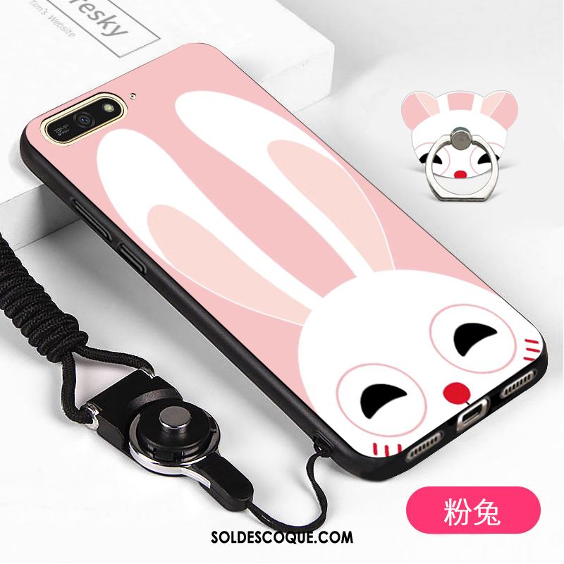 Coque Huawei Y6 2018 Téléphone Portable Étui Blanc Fluide Doux Protection Pas Cher