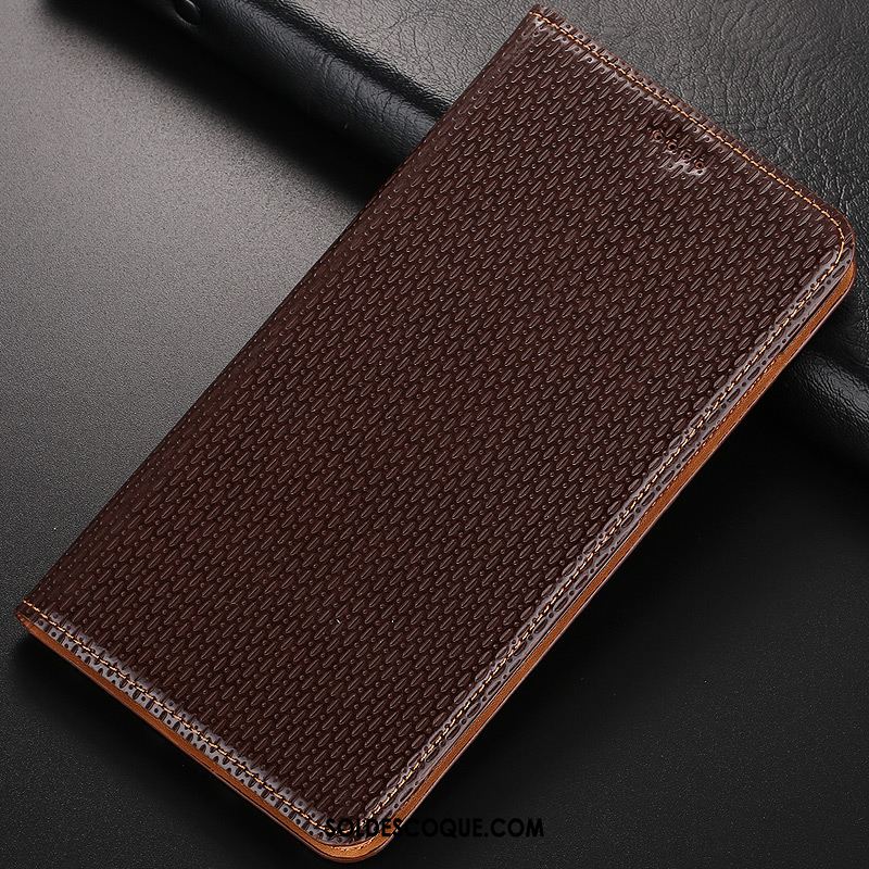 Coque Huawei Y6 2018 Étui En Cuir Jeunesse Téléphone Portable Modèle Fleurie Marron Soldes