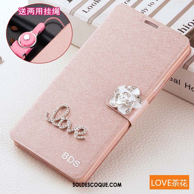 Coque Huawei Y6 2018 Étui En Cuir Rose Protection Téléphone Portable Fashion En Ligne