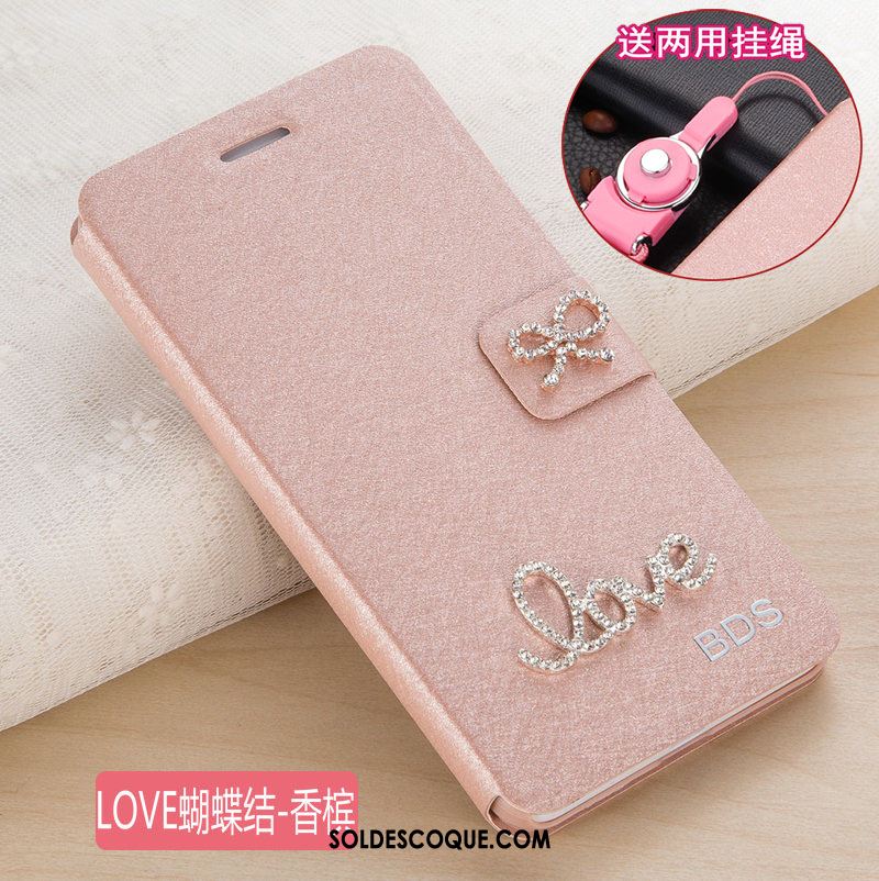 Coque Huawei Y6 2018 Étui En Cuir Rose Protection Téléphone Portable Fashion En Ligne