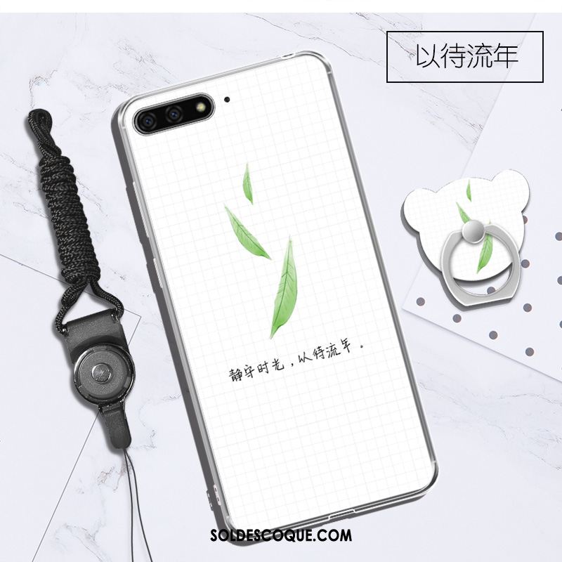 Coque Huawei Y6 2018 Étui Ornements Suspendus Téléphone Portable Bleu Créatif En Vente