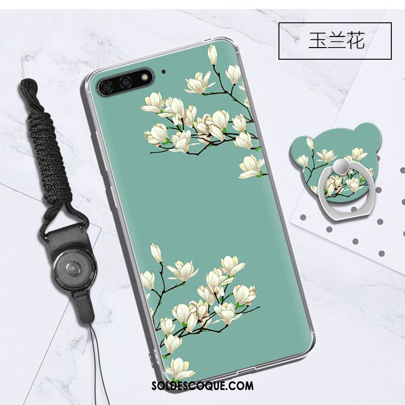 Coque Huawei Y6 2018 Étui Ornements Suspendus Téléphone Portable Bleu Créatif En Vente