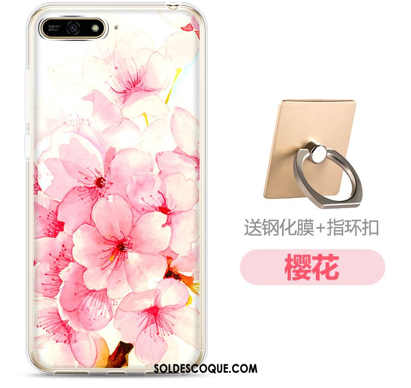 Coque Huawei Y6 2018 Étui Téléphone Portable Fluide Doux Protection Tempérer En Vente