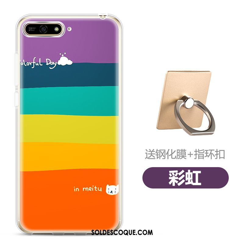 Coque Huawei Y6 2018 Étui Téléphone Portable Fluide Doux Protection Tempérer En Vente