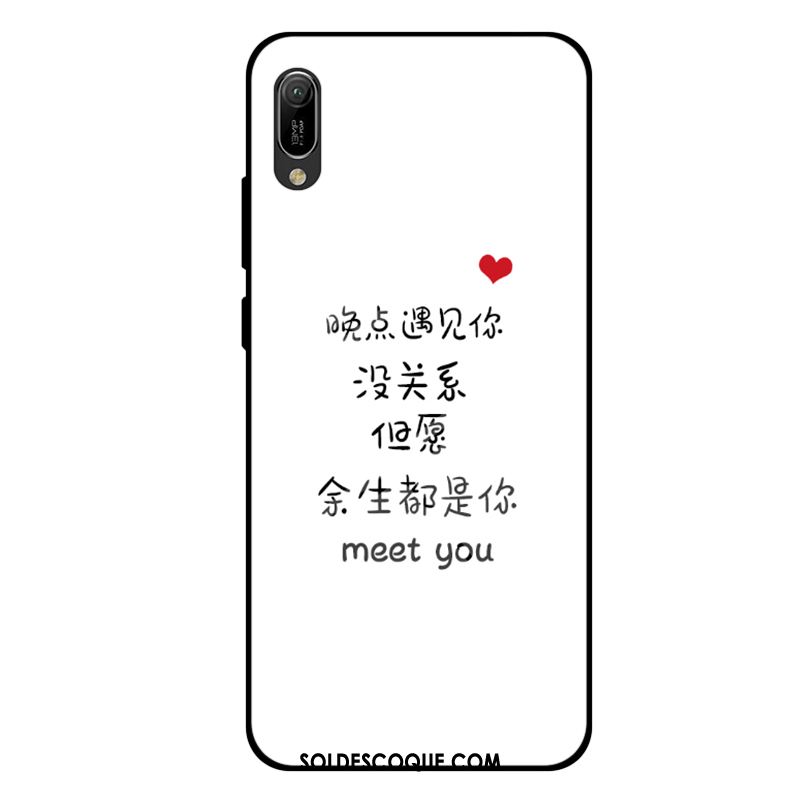 Coque Huawei Y6 2019 Blanc Silicone Amoureux Tout Compris Fluide Doux En Ligne