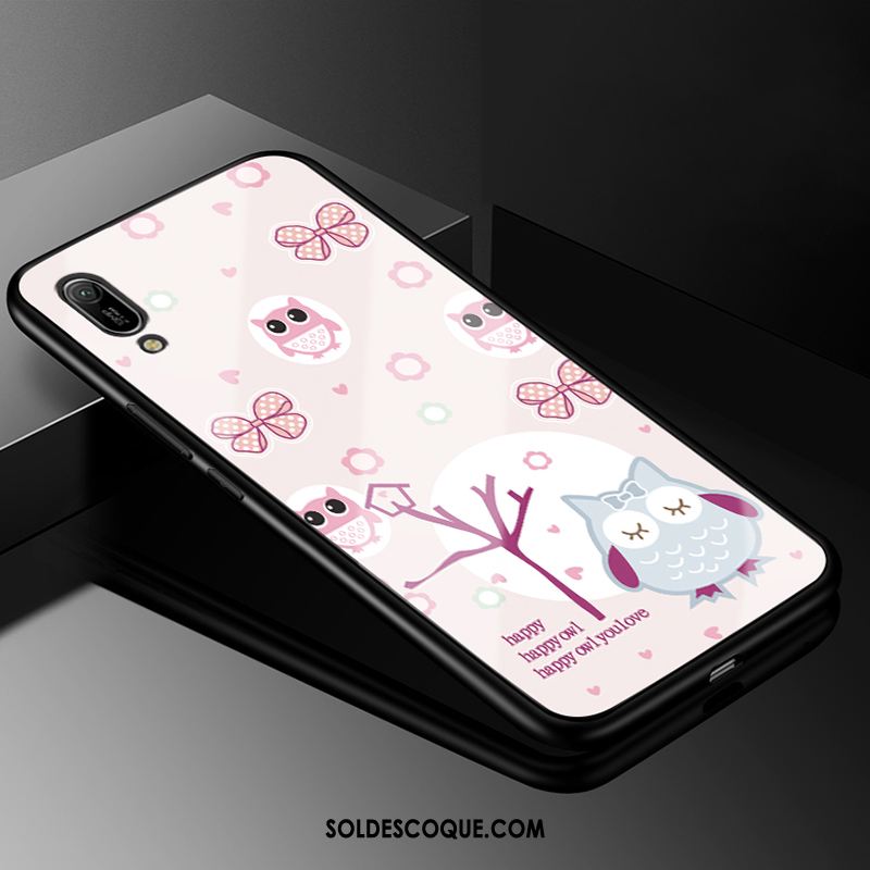 Coque Huawei Y6 2019 Bleu Incassable Charmant Étui Fluide Doux Housse Soldes