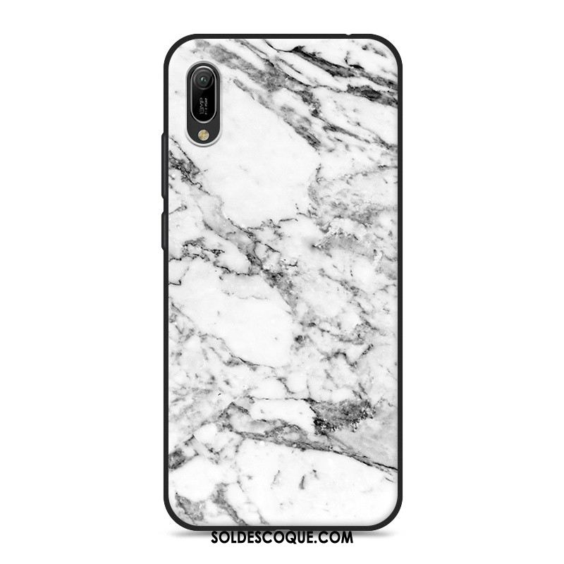 Coque Huawei Y6 2019 Fluide Doux Téléphone Portable Grain De Bois Vintage Étui Pas Cher