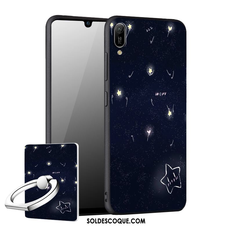 Coque Huawei Y6 2019 Incassable Créatif Téléphone Portable Délavé En Daim Protection France