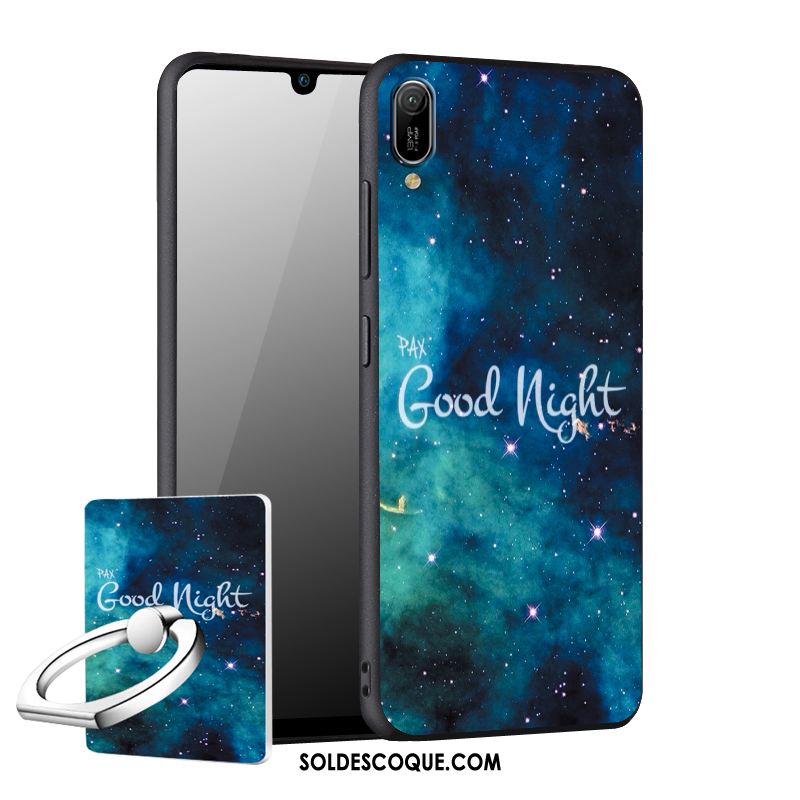 Coque Huawei Y6 2019 Incassable Créatif Téléphone Portable Délavé En Daim Protection France