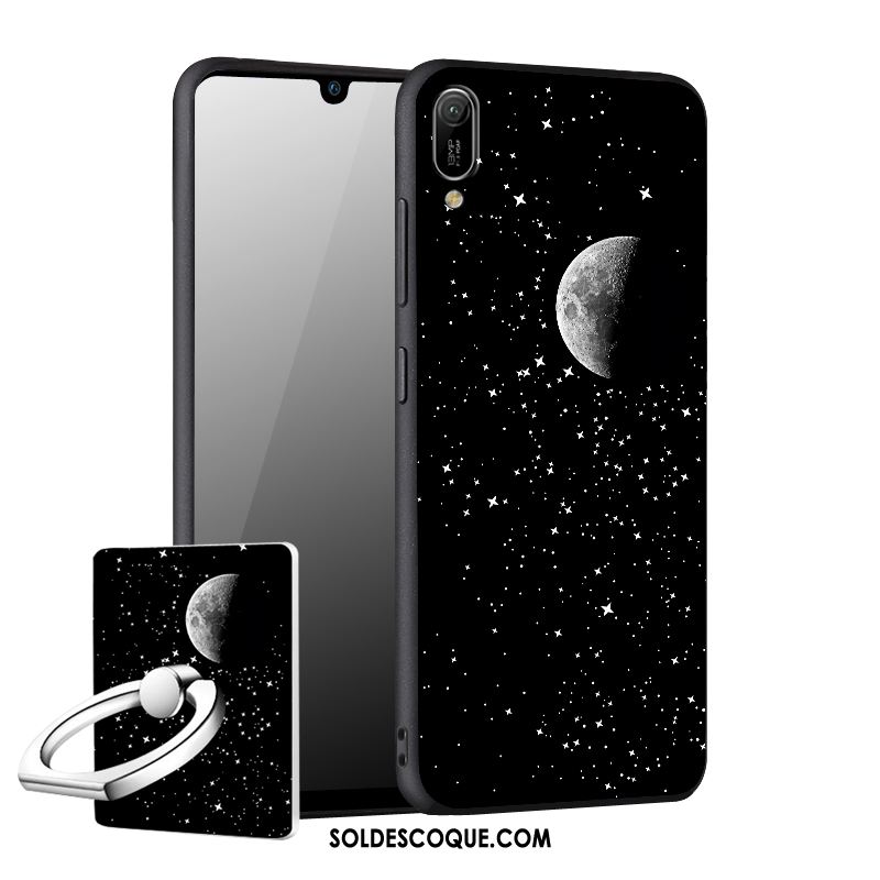 Coque Huawei Y6 2019 Incassable Créatif Téléphone Portable Délavé En Daim Protection France