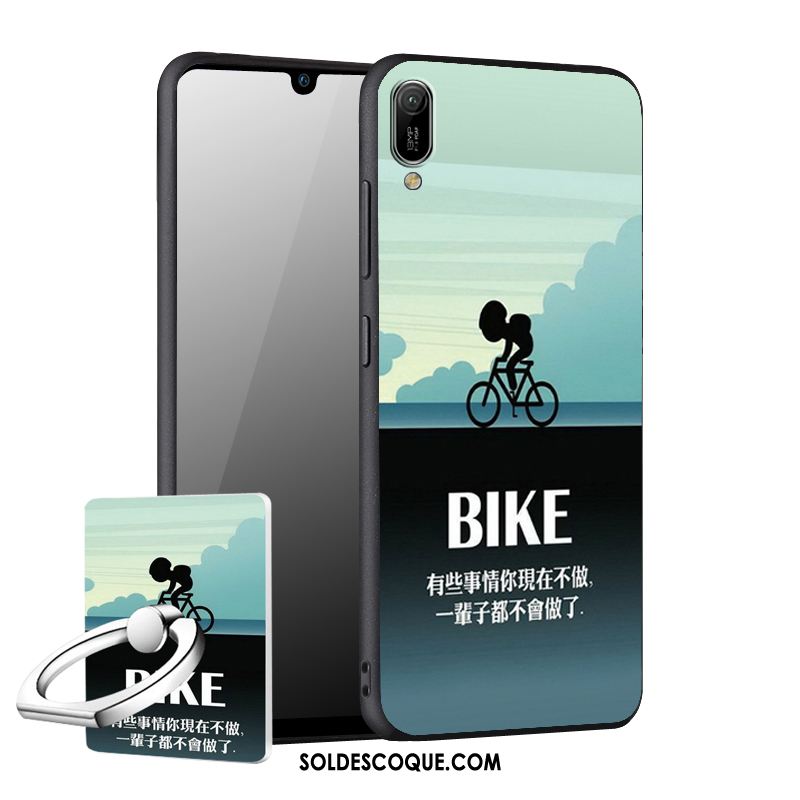 Coque Huawei Y6 2019 Incassable Créatif Téléphone Portable Délavé En Daim Protection France